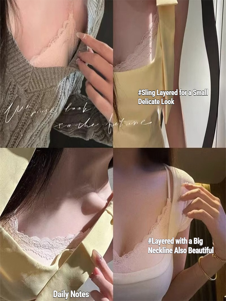 French Style Lace Bralette Fem - Bralette Wireless Soft บทวิจารณ์และราคา