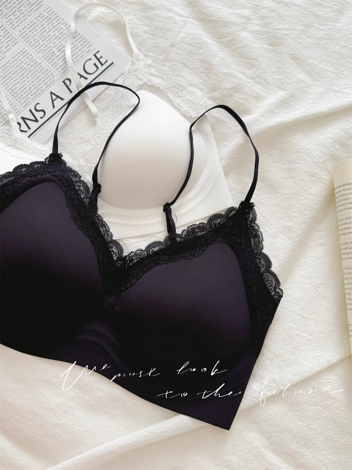 French Style Lace Bralette Fem - Bralette Wireless Soft บทวิจารณ์และราคา