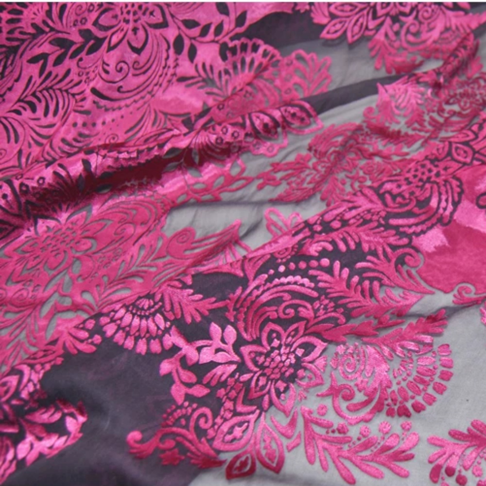 Fashion Large Pink Flower Desi - Robe Silk Women บทวิจารณ์และราคา