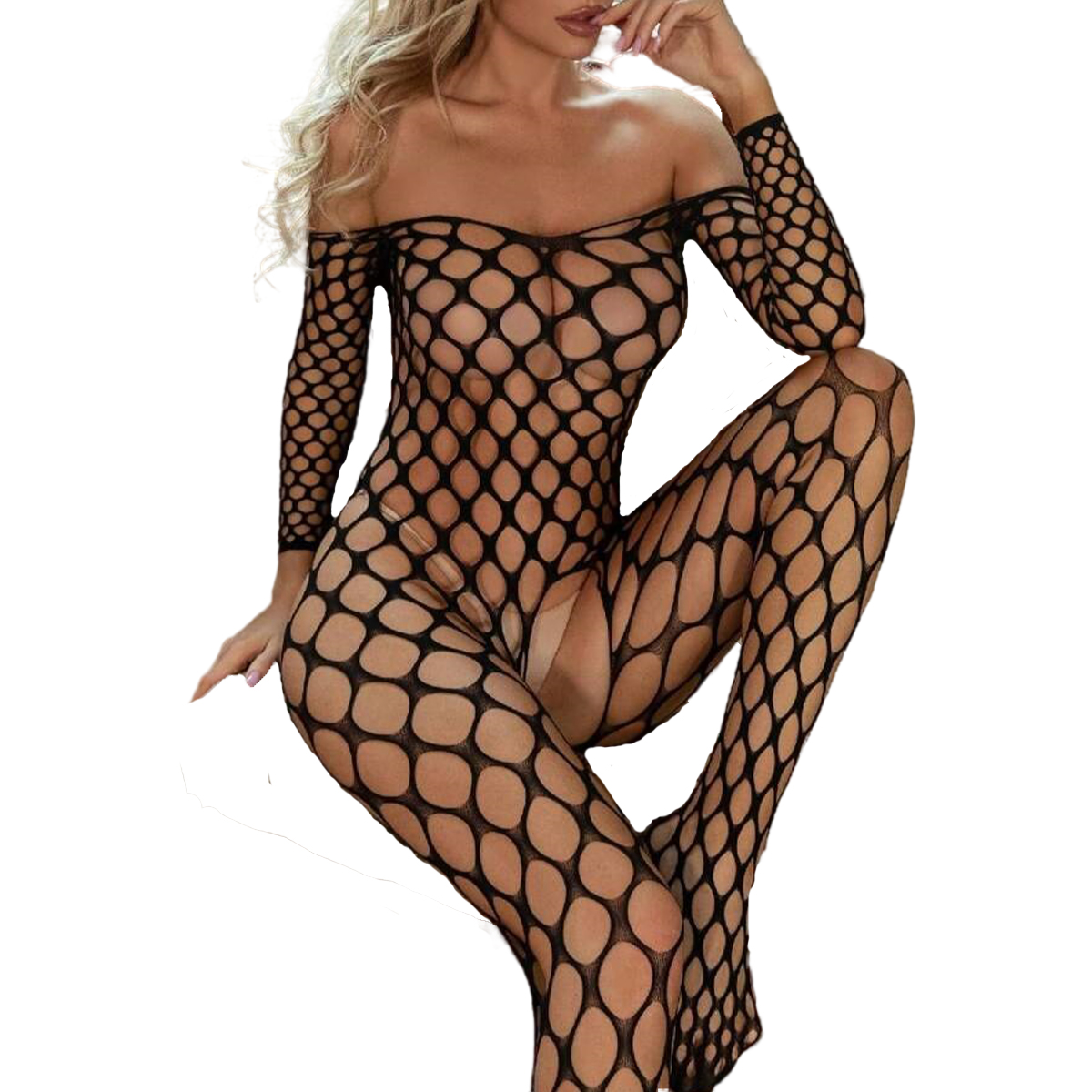 Sexy Lingerie Women Hollow Bod - Bodystocking Fishnet บทวิจารณ์และราคา