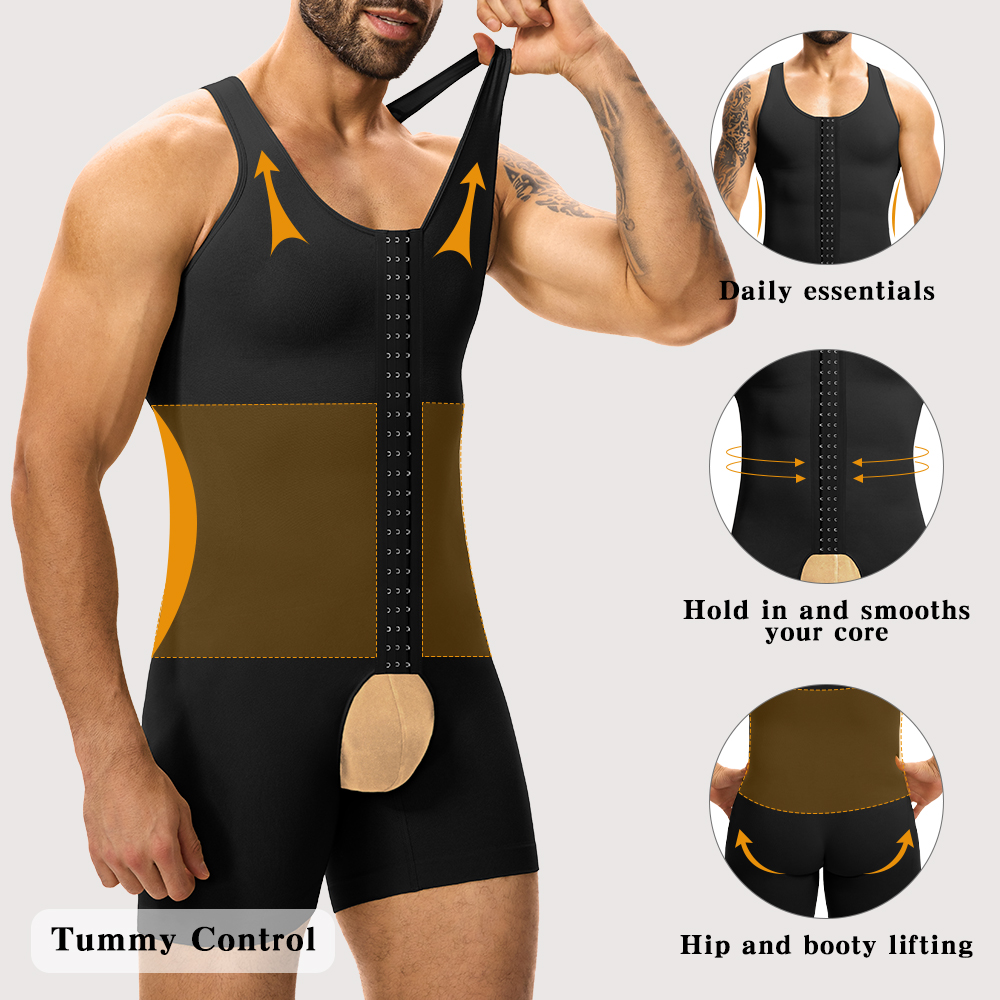Men's Compression Shapewear  T - Shapewear Bodysuit Firm บทวิจารณ์และราคา