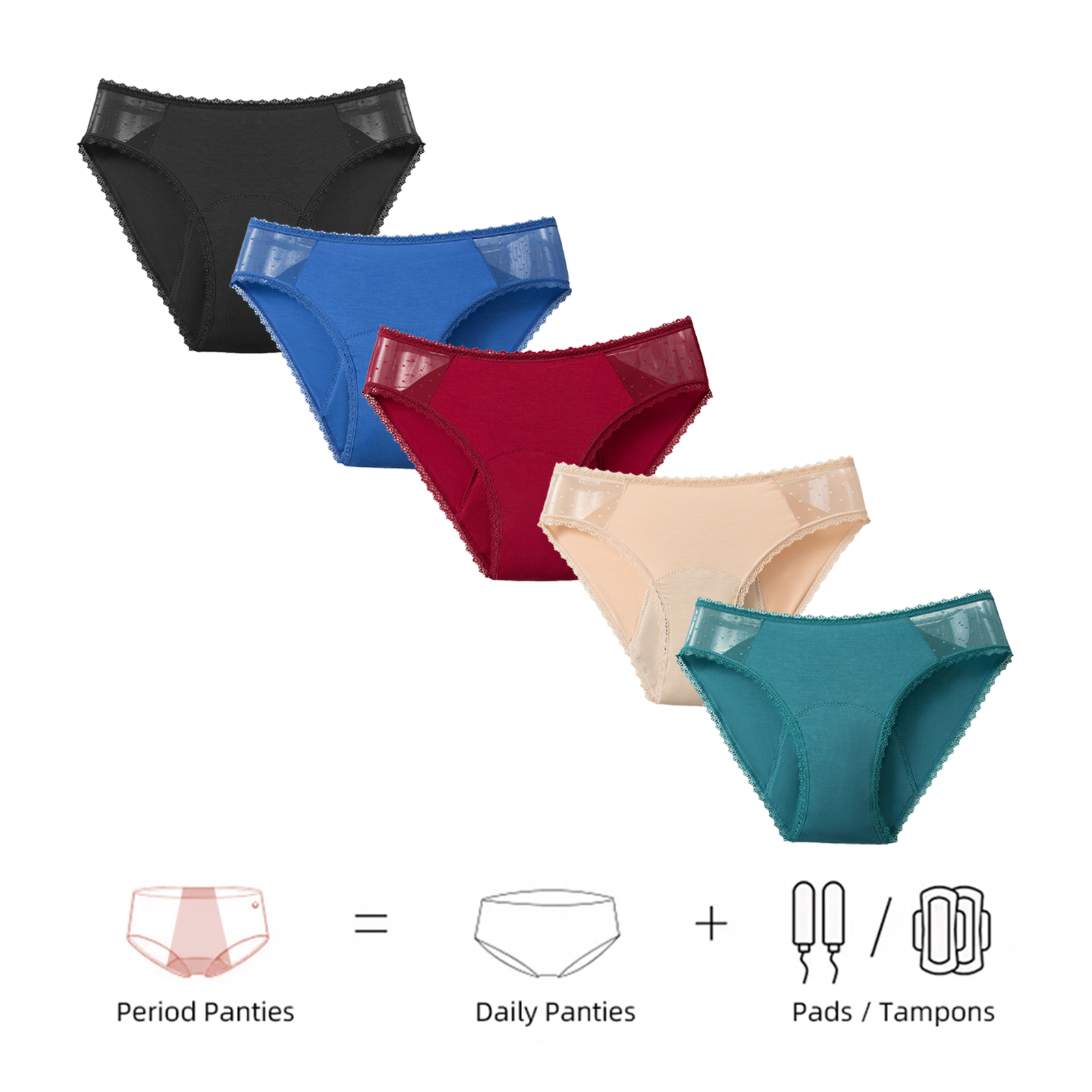 Bamboo Comfortable women's per - Period Panty Absorbent บทวิจารณ์และราคา
