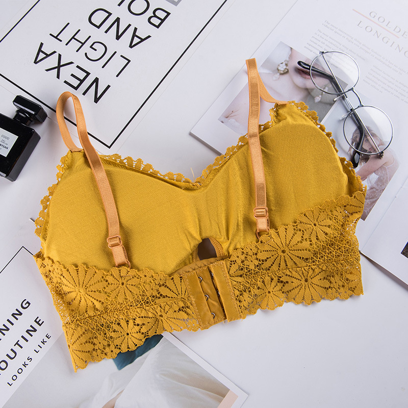 3D Sexy girl lace Lingerie Sea - Strapless Bra Backless บทวิจารณ์และราคา