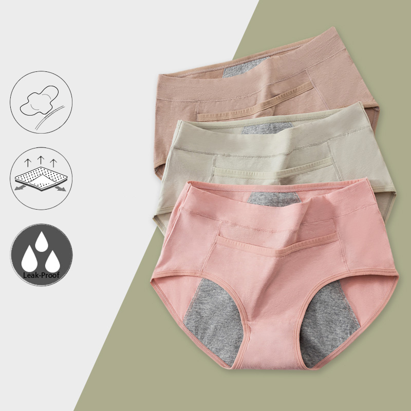 Cotton Menstrual Panties Leak  - Seamless Underwear Women บทวิจารณ์และราคา