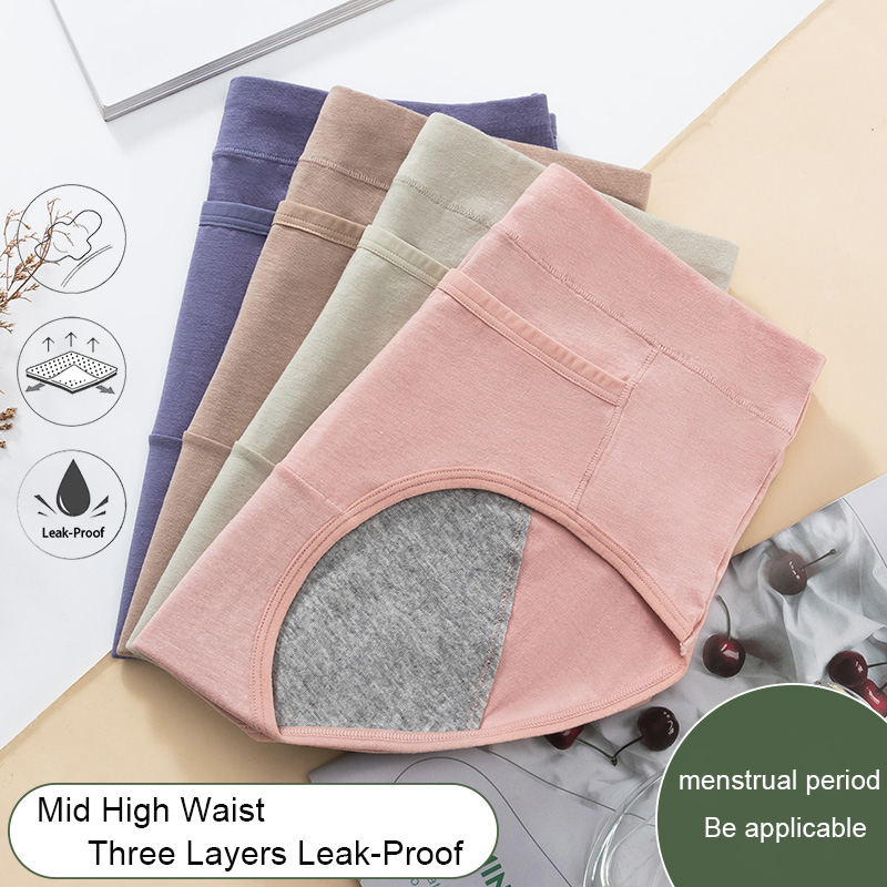 Cotton Menstrual Panties Leak  - Seamless Underwear Women บทวิจารณ์และราคา