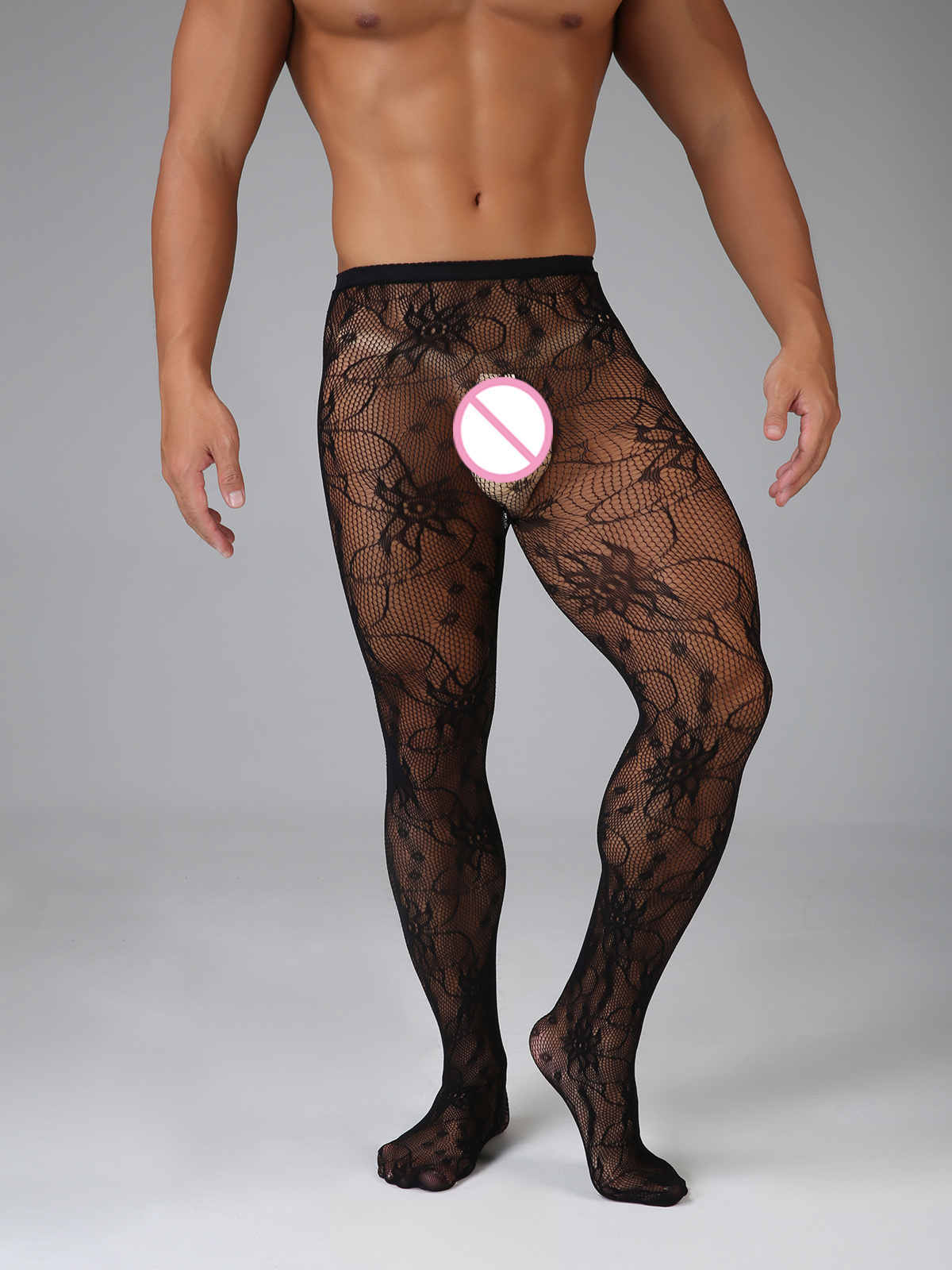 Long Fishnet Sexy Men Thigh Hi - Bodystocking Fishnet บทวิจารณ์และราคา
