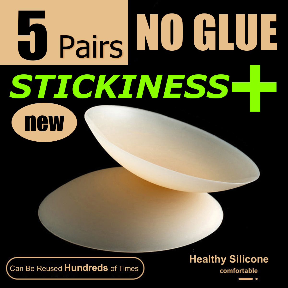 5 Pairs More Sticky 10cm No Tr - Nipple Cover Pasties บทวิจารณ์และราคา