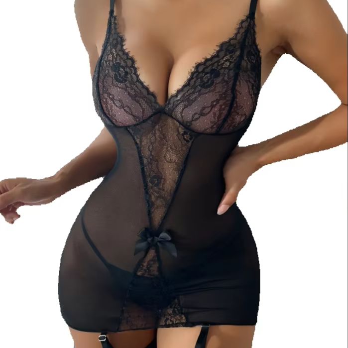 Lace Underwear Set with Stocki - Garter Belt Set บทวิจารณ์และราคา
