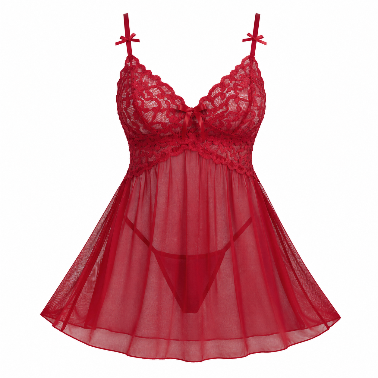 Lace Babydoll Lingerie for Wom - Babydoll Chemise Night บทวิจารณ์และราคา