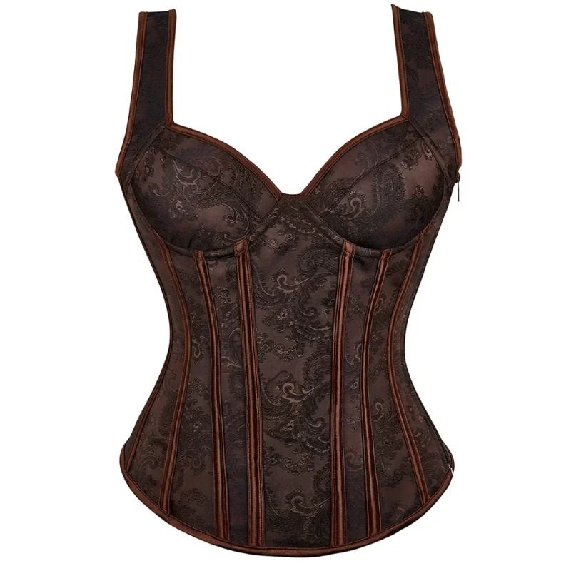 Women Floral Print Corset Top  - Shapewear Bodysuit Firm บทวิจารณ์และราคา