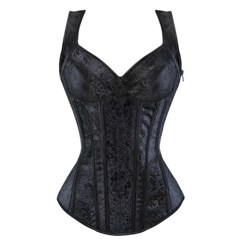 Women Floral Print Corset Top  - Shapewear Bodysuit Firm บทวิจารณ์และราคา