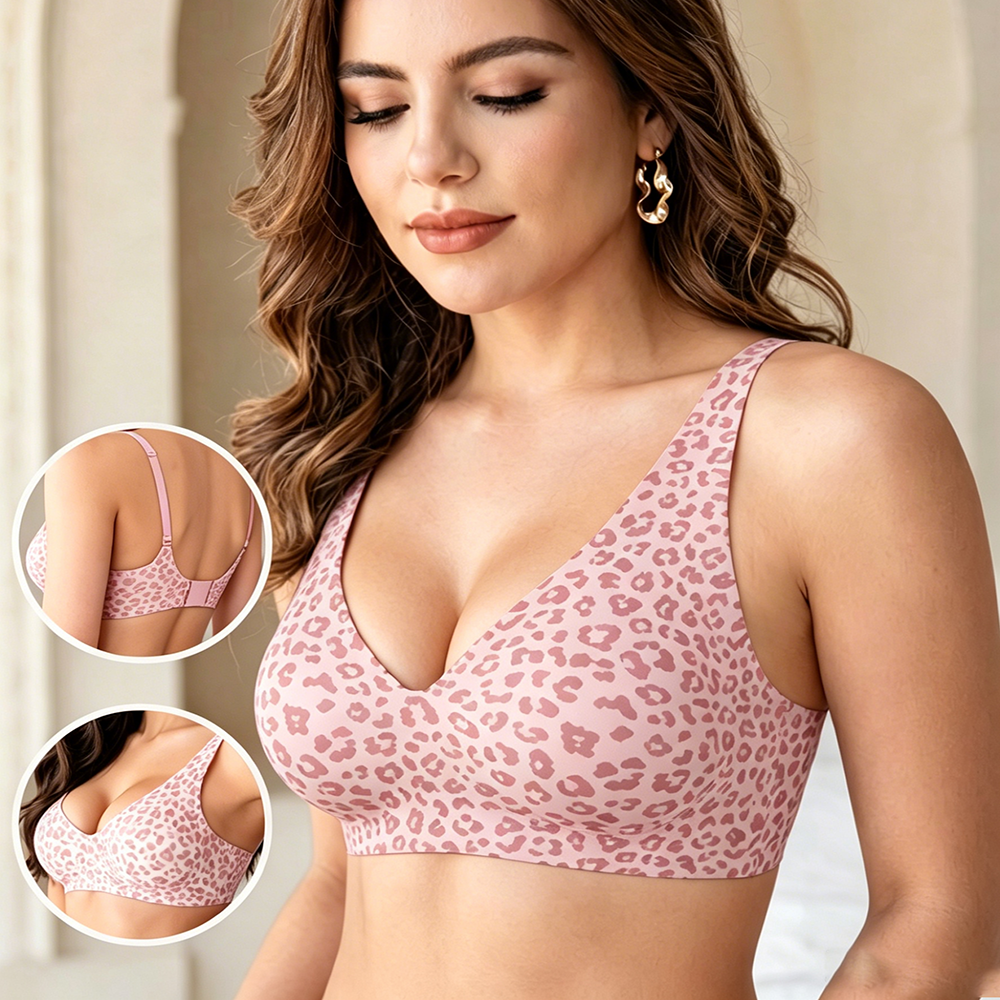 1Pcs Leopard Print Seamless Wi - Bralette Wireless Soft บทวิจารณ์และราคา