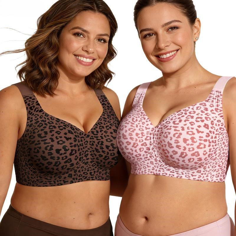 1Pcs Leopard Print Seamless Wi - Bralette Wireless Soft บทวิจารณ์และราคา