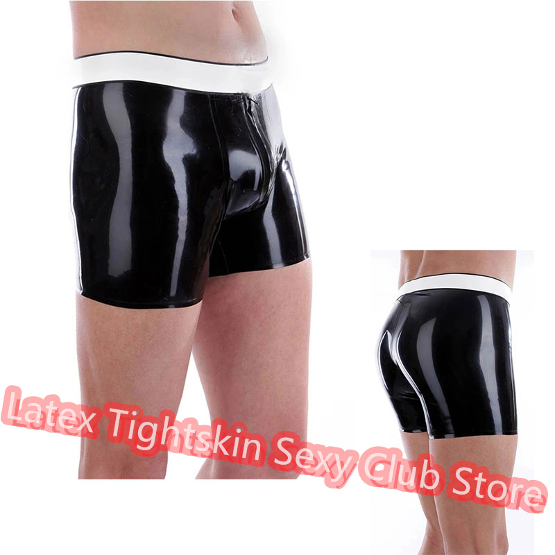 Men Latex Panties Boxer Black  - Seamless Underwear Women บทวิจารณ์และราคา