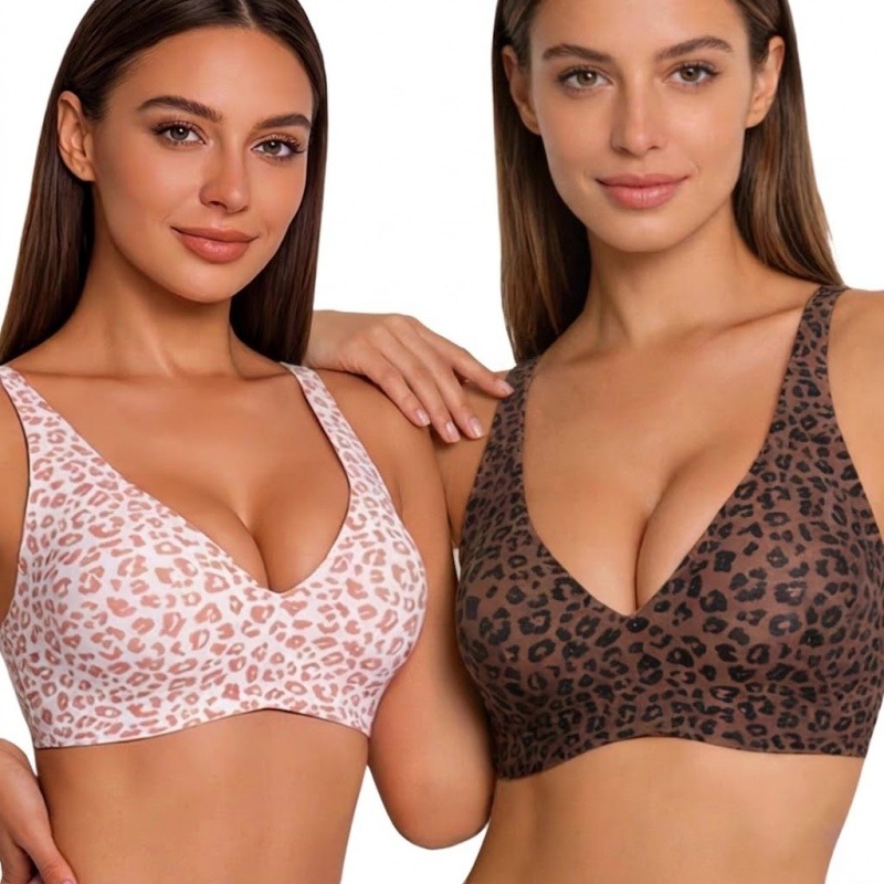 Leopard Print Wireless Jelly S - Seamless Underwear Women บทวิจารณ์และราคา