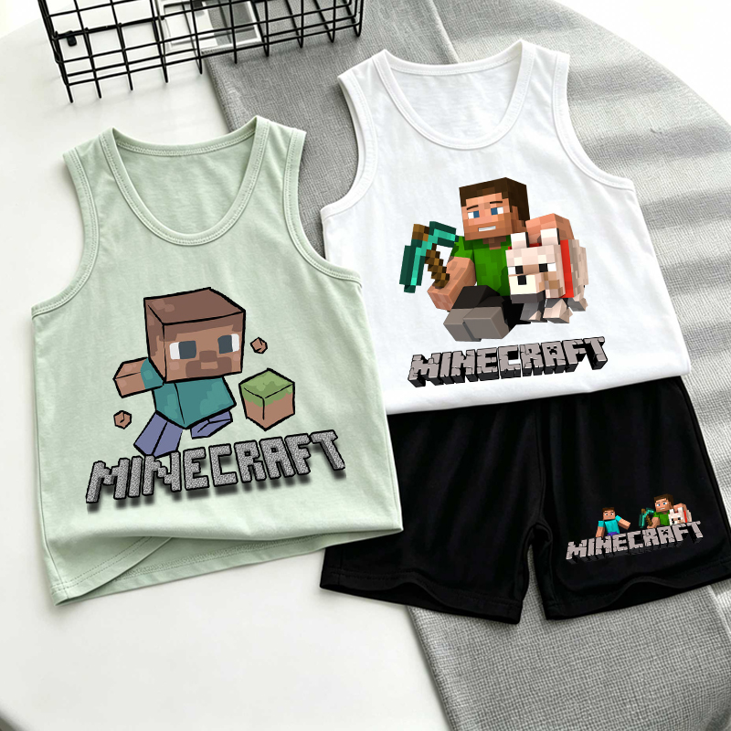 Minecrafted Children Vest+shor - Boyshort Underwear บทวิจารณ์และราคา