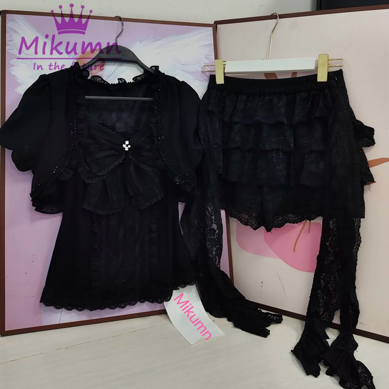 Mikumn Gothic Lolita Black Lac - Cami Top Lace บทวิจารณ์และราคา
