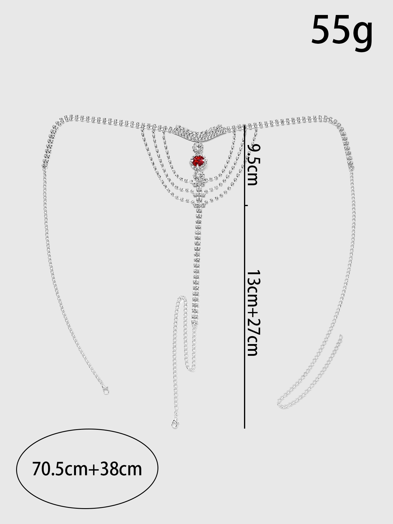 Crystal Rhinestone Body Chain  - Thong Bikini Women บทวิจารณ์และราคา