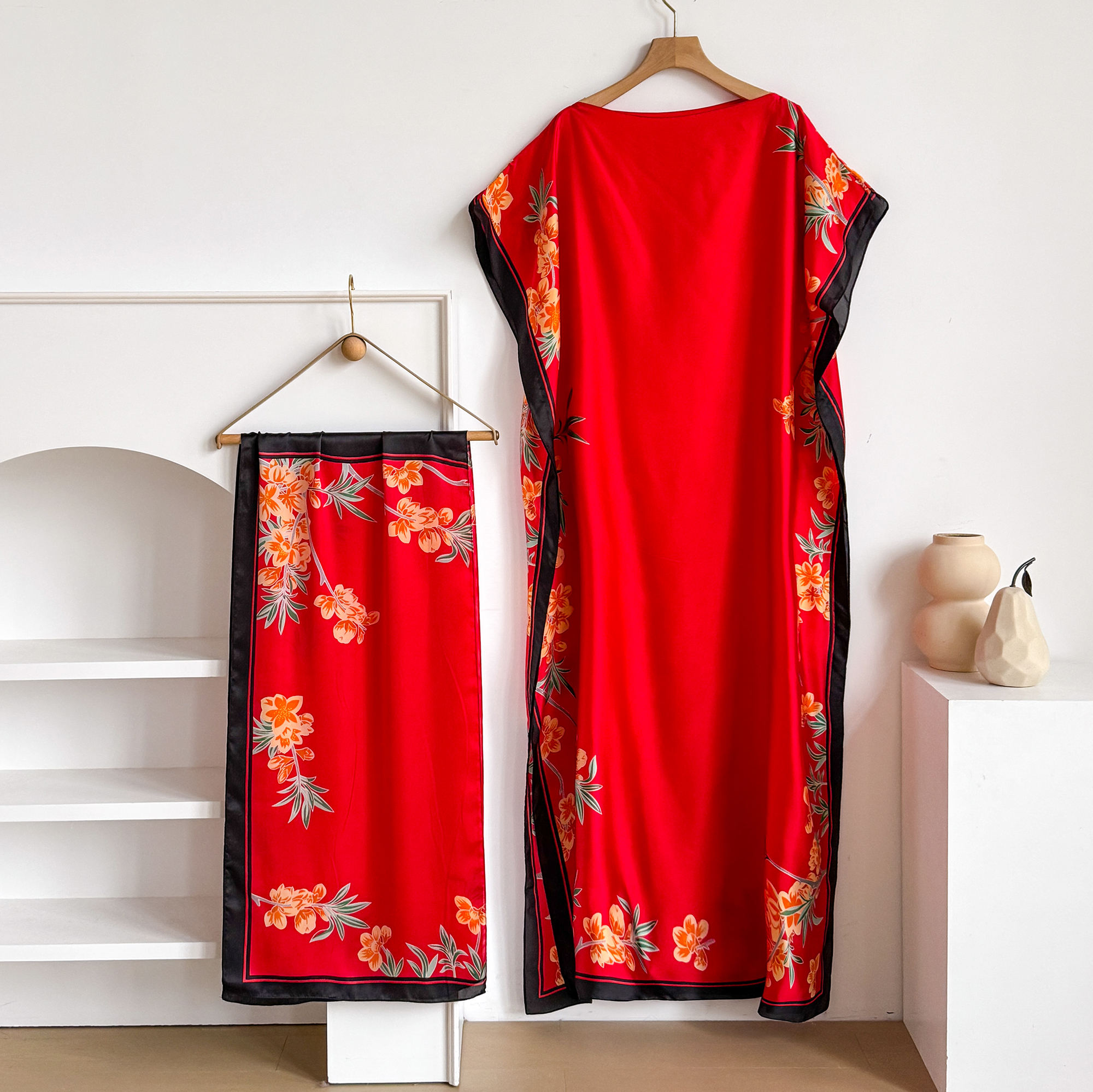 Summer Fashion Oversize Africa - Robe Silk Women บทวิจารณ์และราคา