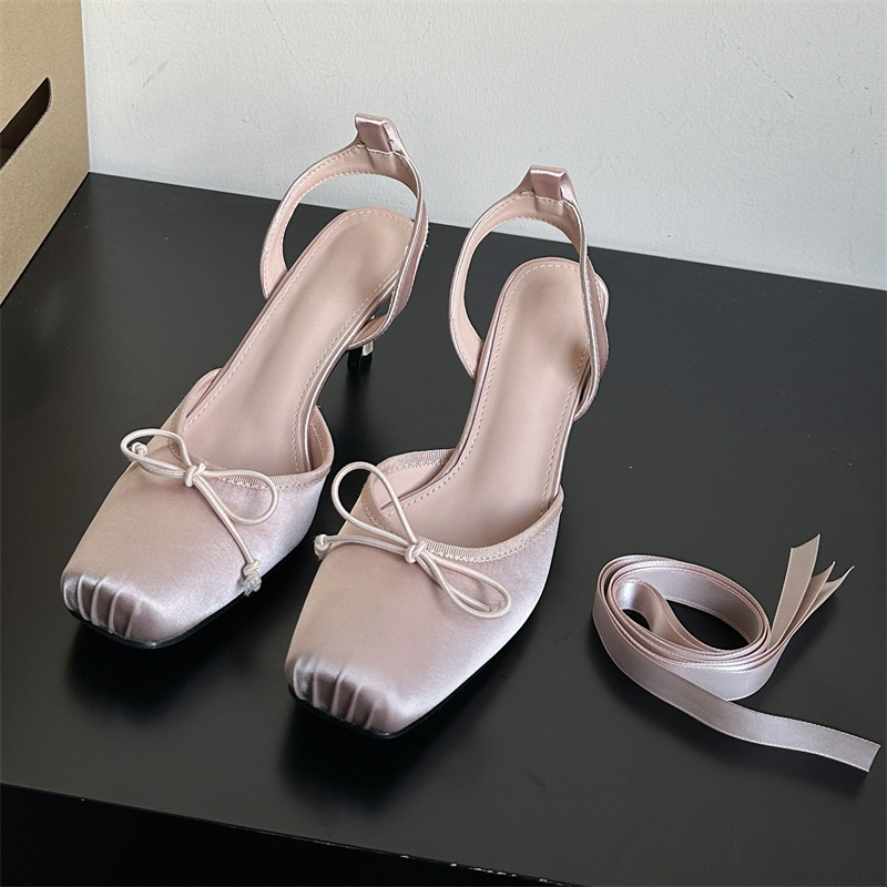 Eilyken Street Style Thin Heel - Slip Dress Satin บทวิจารณ์และราคา