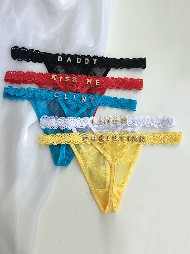 Custom Thong Panties with Name - Thong Bikini Women บทวิจารณ์และราคา