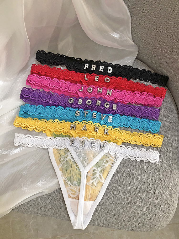 Custom Thong Panties with Name - Thong Bikini Women บทวิจารณ์และราคา