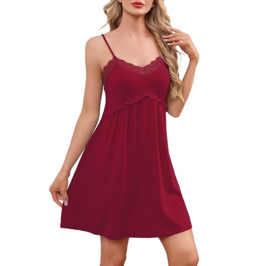 Sexy Nightgowns for Women Lace - Babydoll Chemise Night บทวิจารณ์และราคา