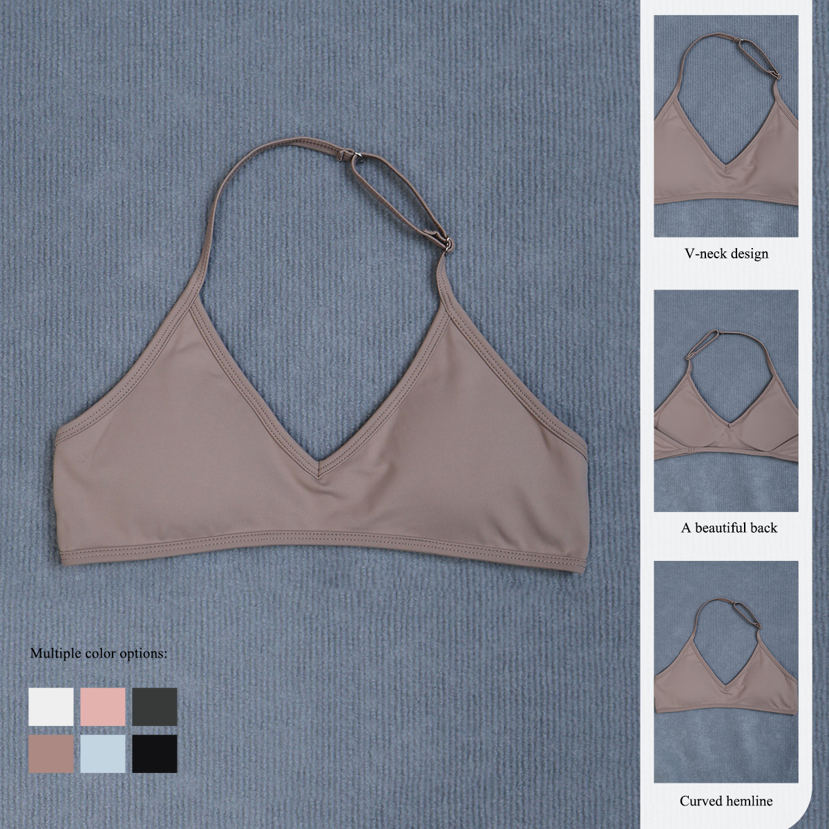 Women's Summer Halter Neck Pad - Sports Bra High Impact บทวิจารณ์และราคา