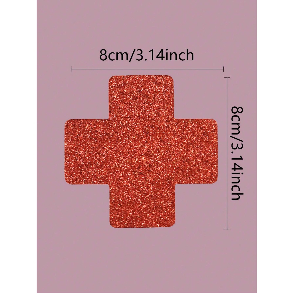 8pcs Glitter Cross Nipple Past - Nipple Cover Pasties บทวิจารณ์และราคา