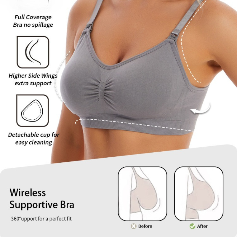 Wirefree Nursing Clothing Cott - Nursing Bra Sleep บทวิจารณ์และราคา