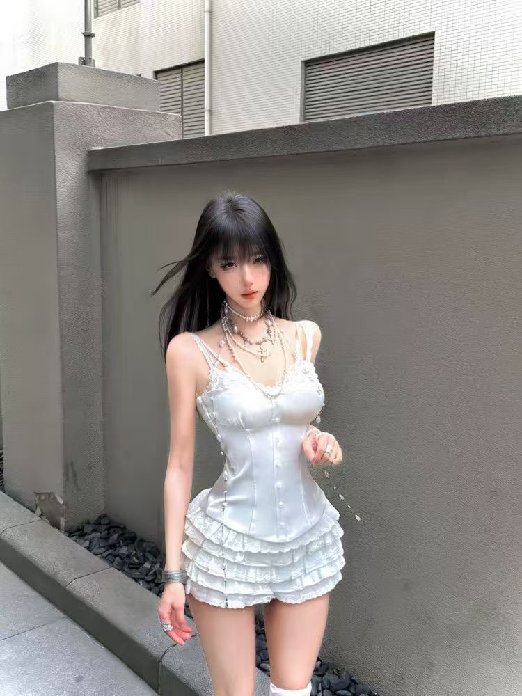 Coquette Lace Corset 2 Piece S - Cami Top Lace บทวิจารณ์และราคา