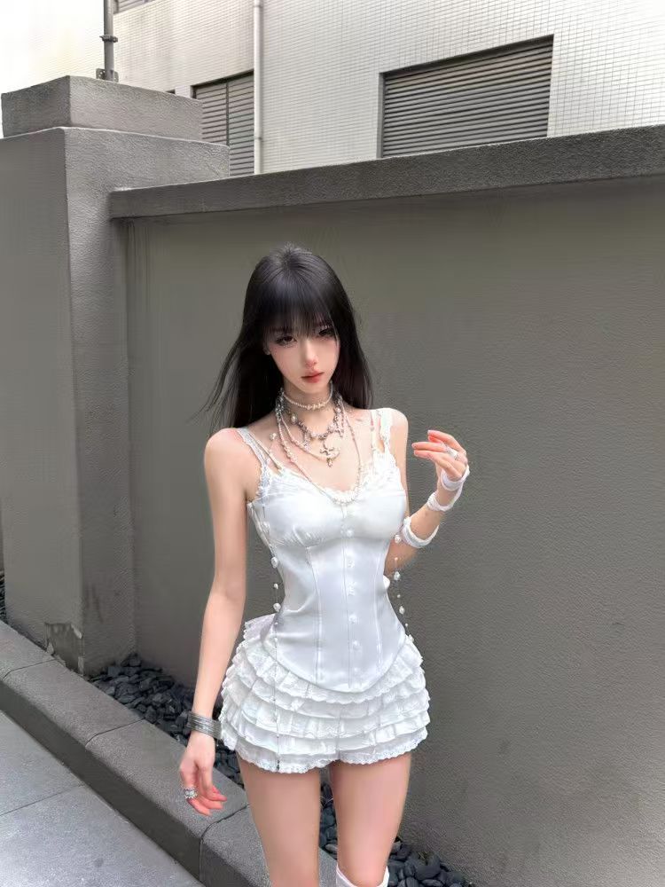 Coquette Lace Corset 2 Piece S - Cami Top Lace บทวิจารณ์และราคา
