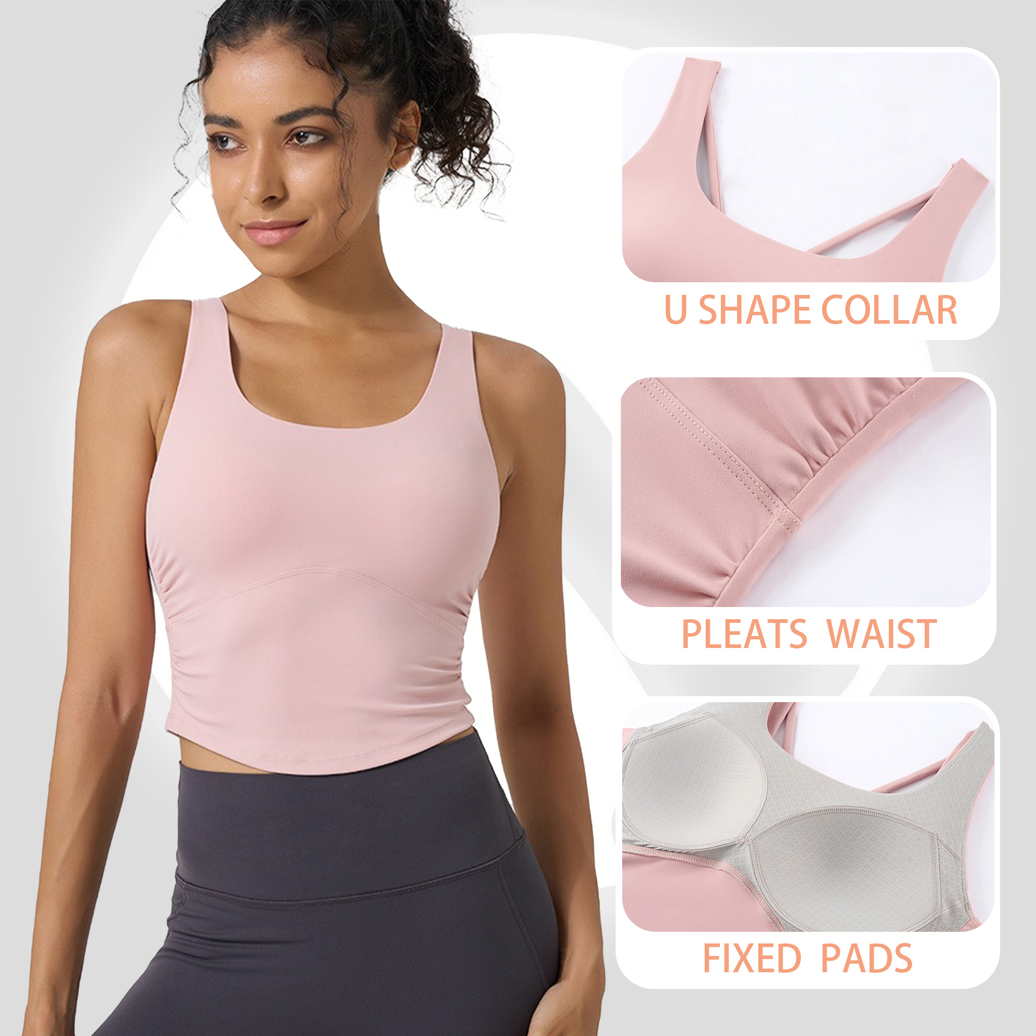 Women's Fixed Cup Yoga Sports  - Sports Bra High Impact บทวิจารณ์และราคา