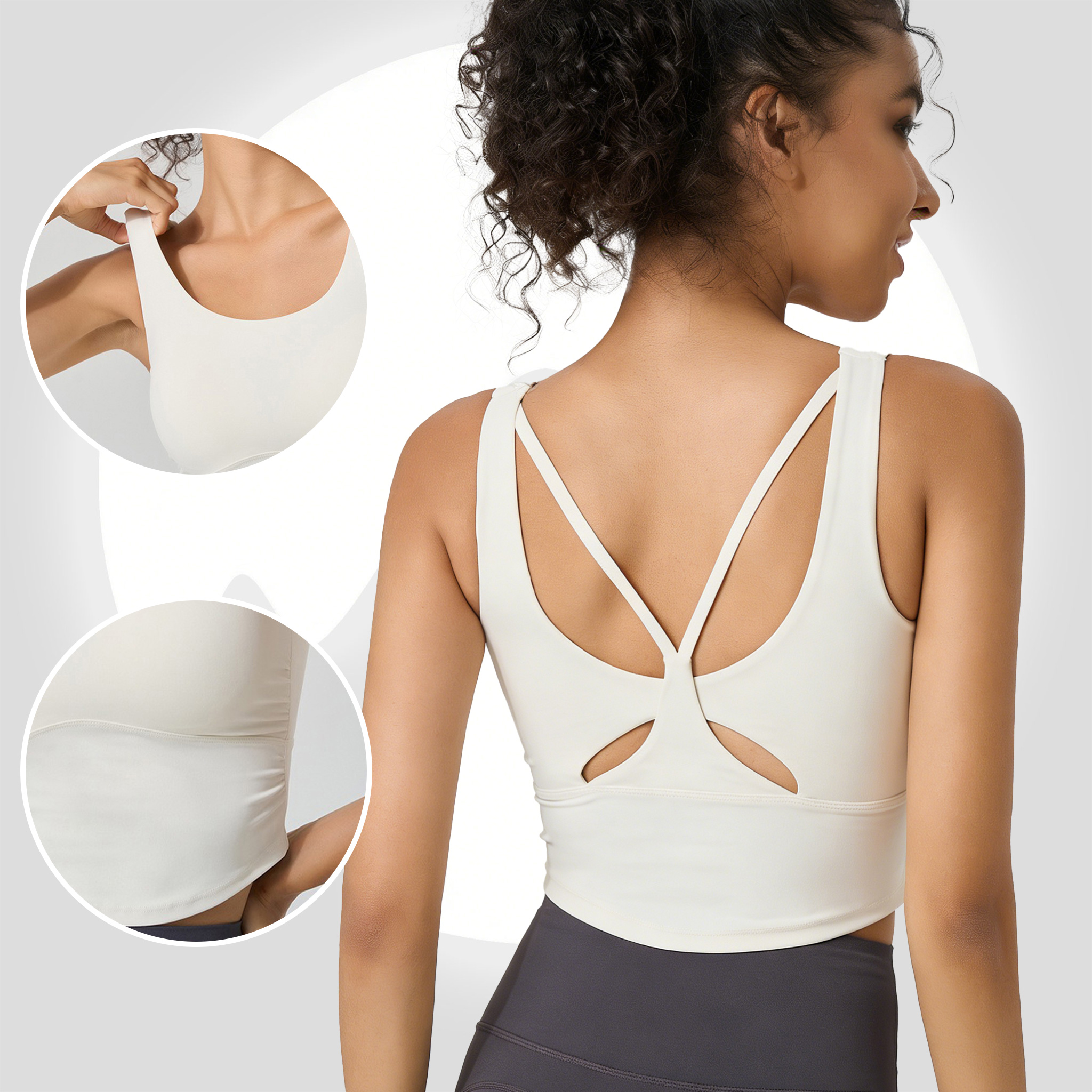 Women's Fixed Cup Yoga Sports  - Sports Bra High Impact บทวิจารณ์และราคา