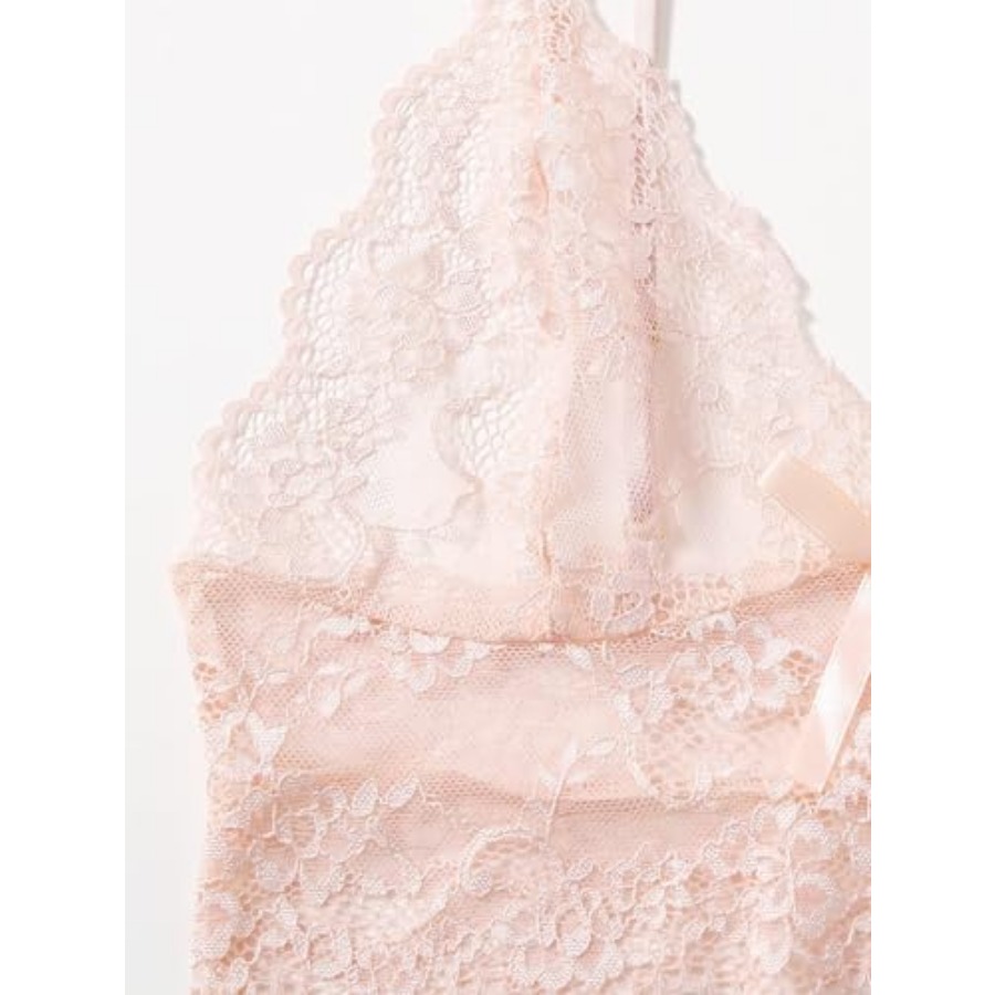 Women's 2 Pcs Lingerie Floral  - Cami Top Lace บทวิจารณ์และราคา