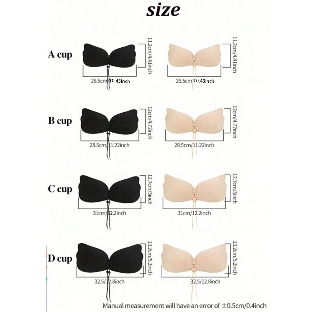 1/2pcs Wing-Shaped Adhesive Br - Strapless Bra Backless บทวิจารณ์และราคา