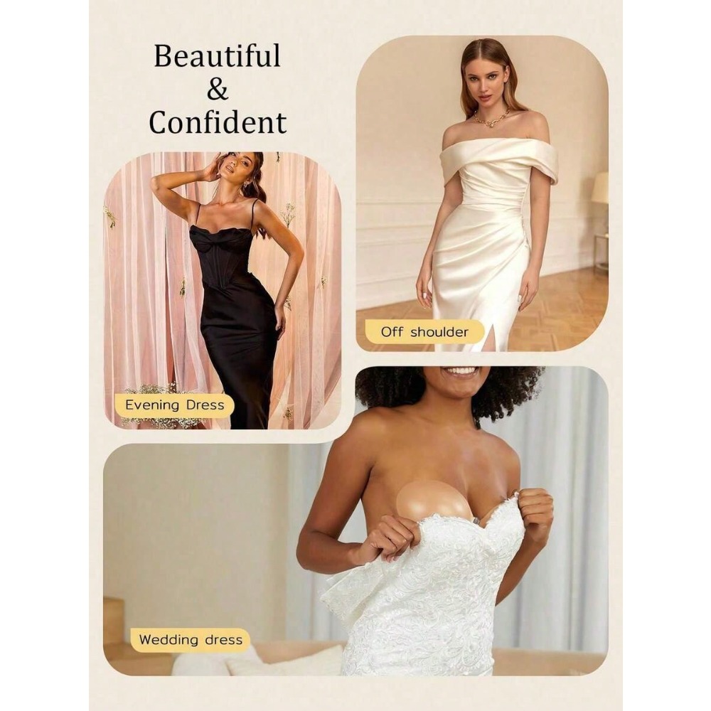 Waterproof Silicone Invisible  - Strapless Bra Backless บทวิจารณ์และราคา