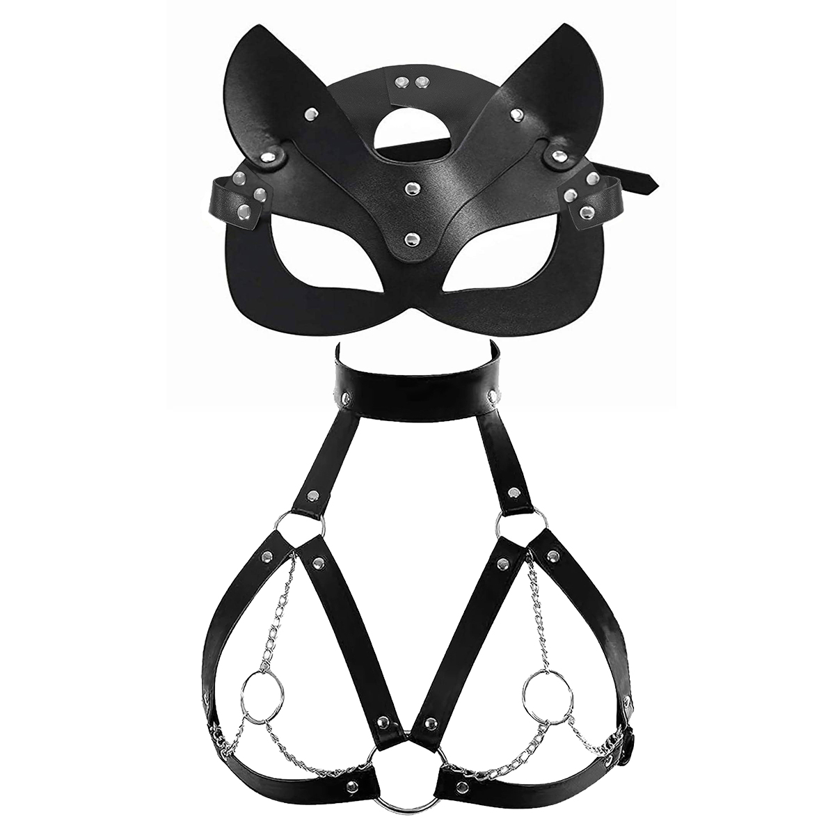Women Sexy Mask Blindfold Cosp - Garter Belt Set บทวิจารณ์และราคา