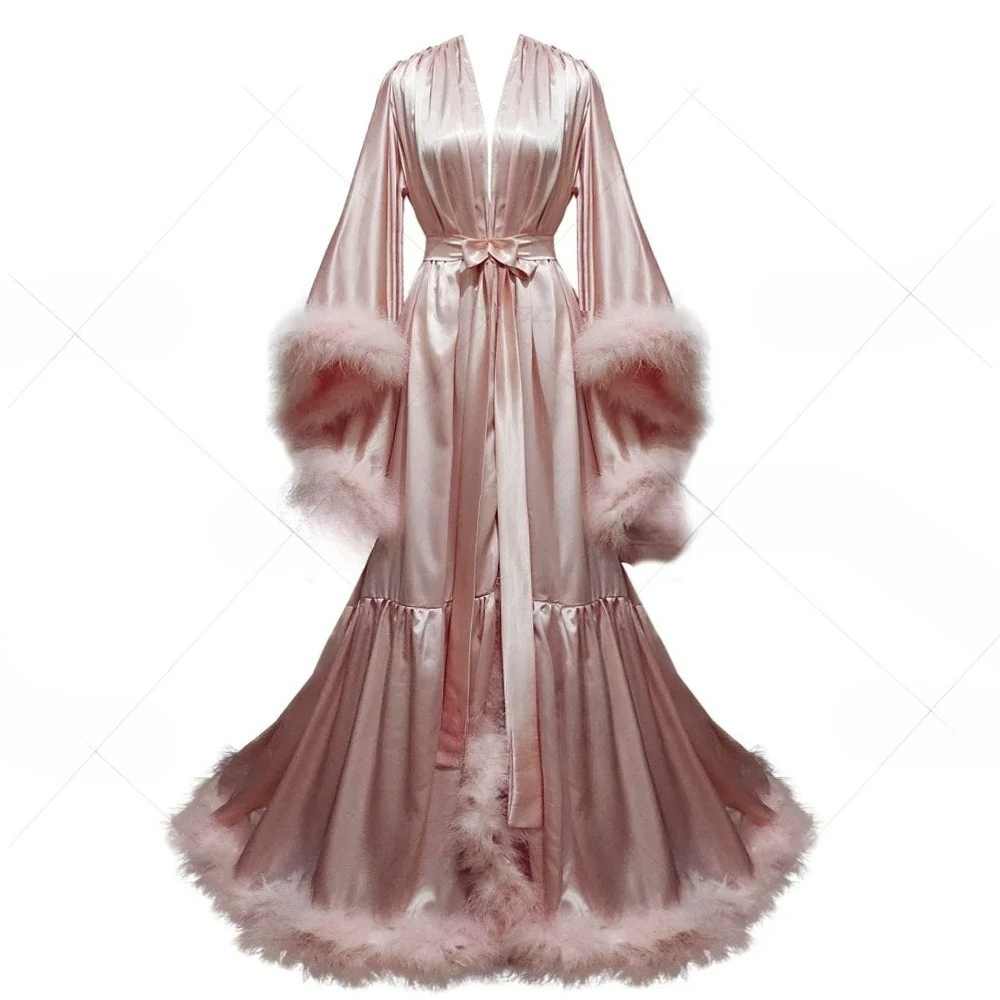Customized Bathrobe for Women  - Robe Silk Women บทวิจารณ์และราคา