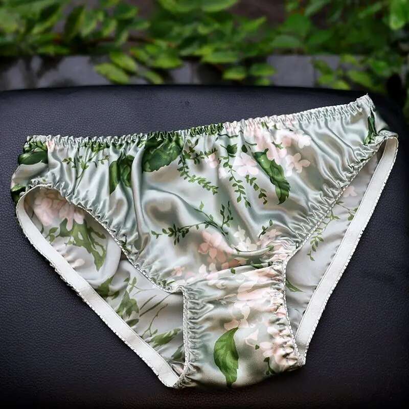 Summer Floral Print Ice Silk M - Boyshort Underwear บทวิจารณ์และราคา