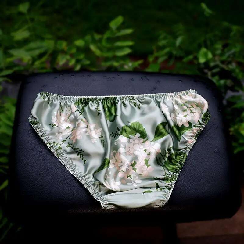 Summer Floral Print Ice Silk M - Boyshort Underwear บทวิจารณ์และราคา