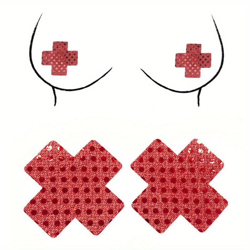 Red Cross Design Nipple Covers - Nipple Cover Pasties บทวิจารณ์และราคา