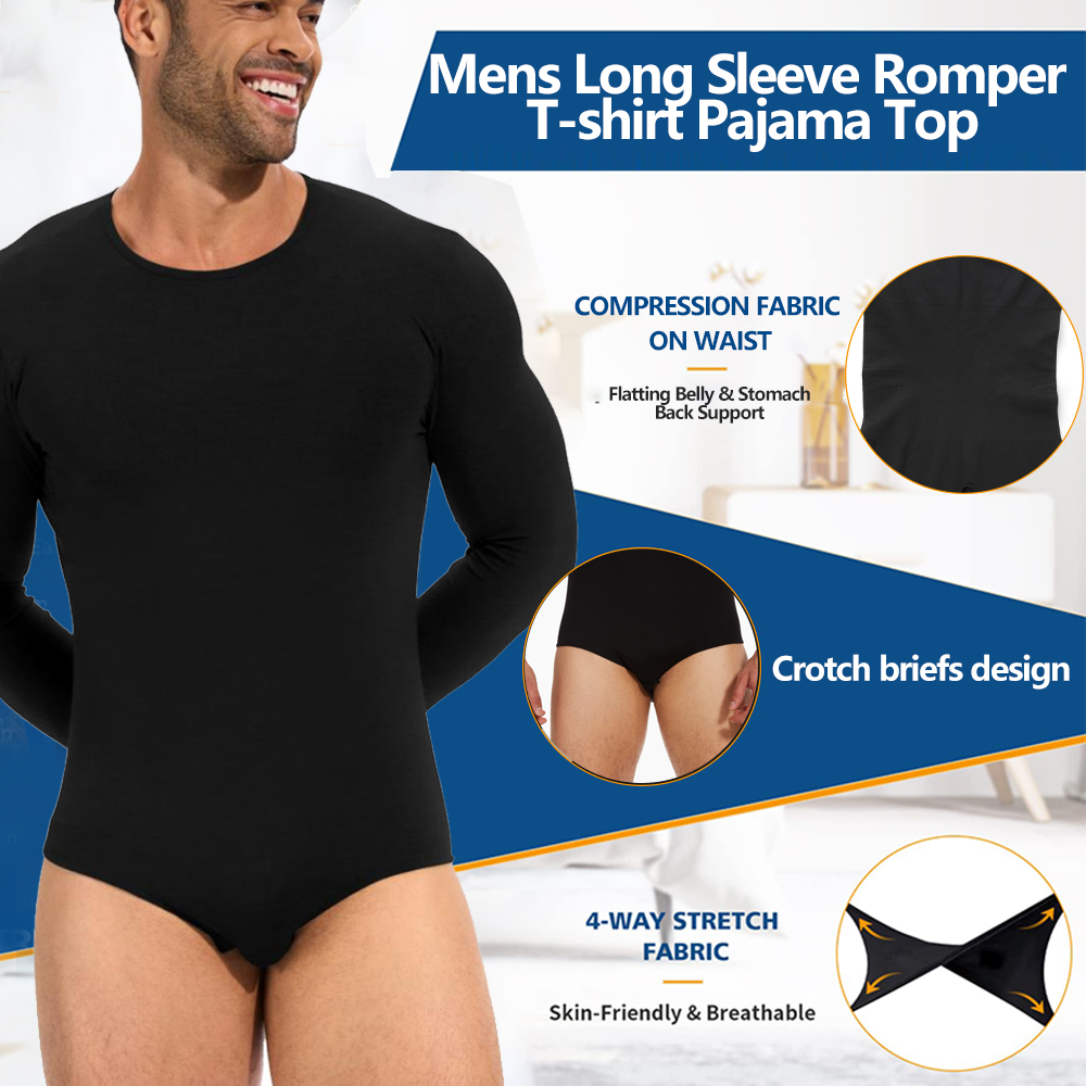 Mens Long Sleeve Bodysuit Full - Shapewear Bodysuit Firm บทวิจารณ์และราคา