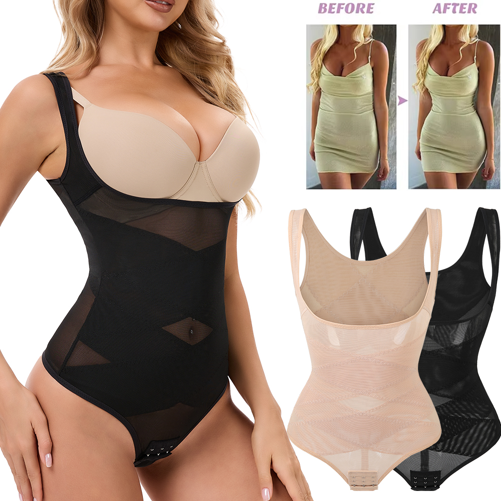 Mesh Thongs Bodysuit Shapewear - Shapewear Bodysuit Firm บทวิจารณ์และราคา