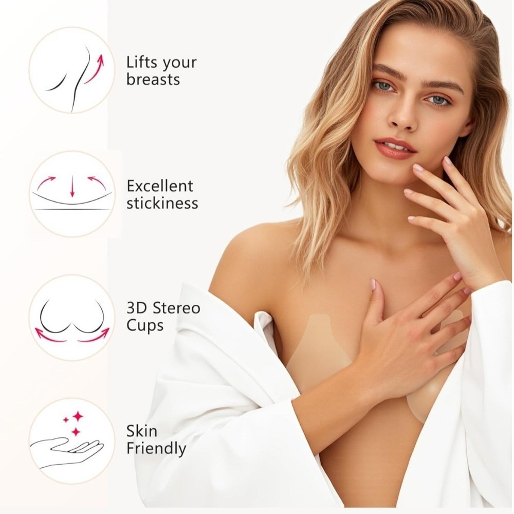 Seamless Silicone Nipple Cover - Silicone Bra Adhesive บทวิจารณ์และราคา